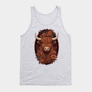 Shaggy Highland Cow Tank Top